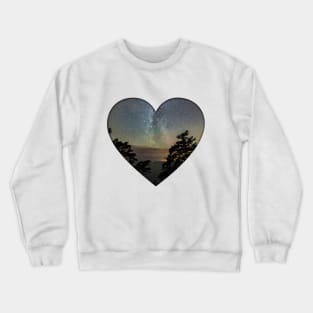 heart space valentines day gift t-shirt Crewneck Sweatshirt